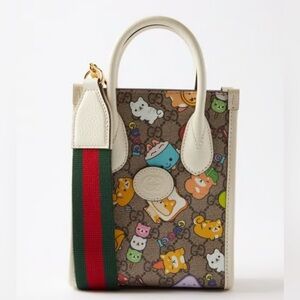 Gucci Pikarar Kawaii GG Mini Leather Tote Bag